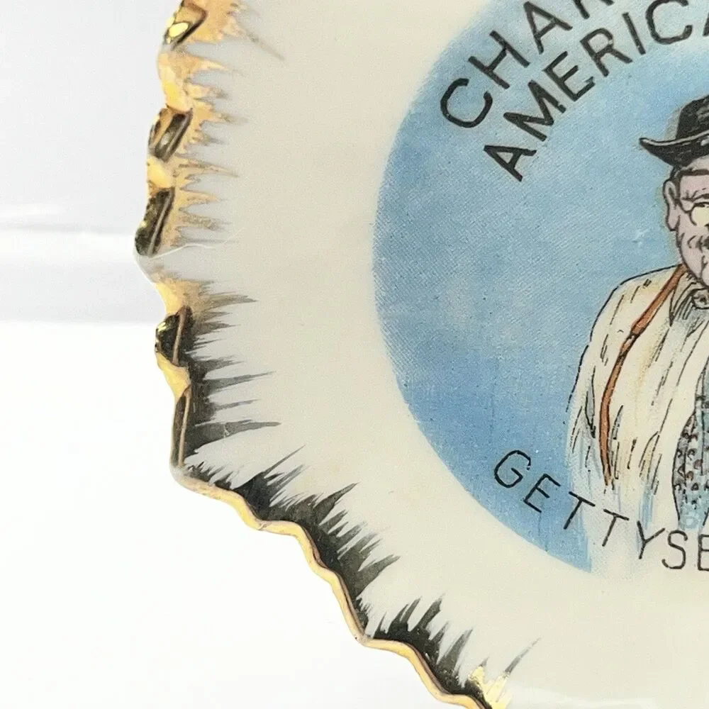 Gettysburg-PA Charlie Weaver American Museum Miniature Souvenir Plate 4” String